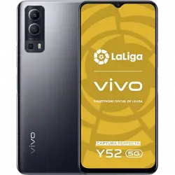 Móvil - vivo Y52 5G, Graphite Black, 128GB, 4GB RAM, 6.58" Full HD+, Dimensity 700, 5000 mAh, Android