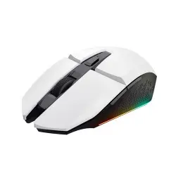 Ratón gaming - Trust GXT 110 Felox, Inalámbrico, 4800 dpi, 6 teclas, Autonomía 80h, Blanco