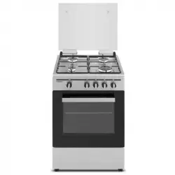 Sauber SCI41GB Cocina de Gas 4 Zonas + Horno Inox