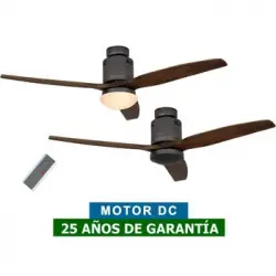 Ventilador De Techo Con Luz Casafan 93132341 Aerodynamix Eco 132 Bg Nuez/ Gris Basalto