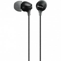 Auriculares de botón - Sony MDR-EX15LPB, 8Hz 22.000Hz, 100dB/mW, Botón, Tapones Silicona, Iman Neodimio, Negro