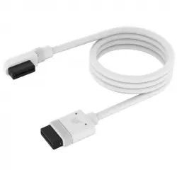 Corsair iCUE LINK Cable 1x 600mm con Conector Rectos/Slim 90° Blanco