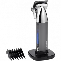 Cortapelos - Babyliss E996E, Recargable, Cuchillas de acero japonés, Autonomía 180 min, LED, Plata