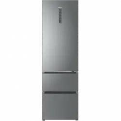 Frigorífico combi - Haier 3D 60 Series 3 A3FE837CGJ, No Frost, 371 l, 200.5 cm, Motor Inverter, Cajones Direct Access, Inox