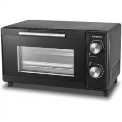 Infiniton Hsm-71n91 - Horno Sobremesa Portátil, Negro, 9 Litros, Temporizador, Doble Acristalamiento, Termostato Ajustable Hasta 230o