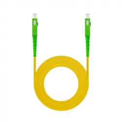 Nanocable Cable de Fibra Óptica SC/APC a SC/APC Monomodo Simplex LSZH 80m Amarillo