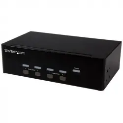 StarTech Conmutador KVM 4 Puertos VGA Dobles 2x USB Audio