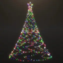 VidaXL Árbol de Navidad con Poste de Metal 500 LEDs Colorido 3m