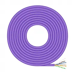 Aisens Cable de Red RJ45 LSZH Cat 6 UTP Rígido AWG23 CCA (Aleación) Violeta 500m