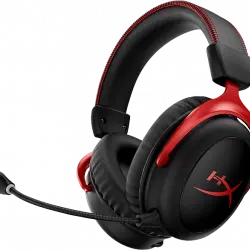 Auriculares gaming - HyperX Cloud II Wireless, De diadema, Inalámbricos, 2.4 Ghz, Micrófono, Negro y Rojo