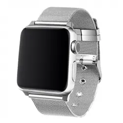 Cool Correa Metal Plata para Apple Watch 38/40mm Series 1/2/3/4/5/6/SE