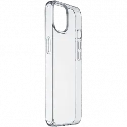 Funda - CellularLine CLEARDUOIPH13T, Para Apple iPhone 13, Rígida, Trasera, Antibacteriana, Transparente