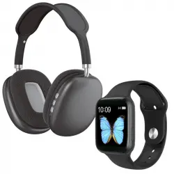 Klack Pack Smartwatch con Auriculares Bluetooth Negro