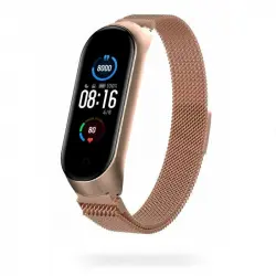 Nueboo Correa Malla Metal Rosa Dorado para Xiaomi Mi Band 5/6