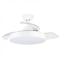 Orbegozo CP 119105 Ventilador de Techo con Aspas Retráctiles y Luz 35W Blanco