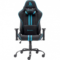 Silla gaming - Newskill Kitsune V2, Cojines cervical y lumbar, Reclinable 180º, Hasta 136 kg, Azul