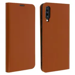 Avizar Funda Cartera de Cuero Marrón Claro para Samsung Galaxy A70