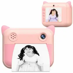 Cámara Digital De Impresión Instantánea Para Niños , Sin Tinta Rosa Smartek