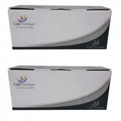 Color Premium Tóner Compatible con HP 106A/W1106A Negro Pack 2 Unidades