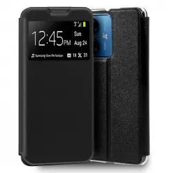 Cool Funda Flip Cover Liso Negro para Motorola Moto G14