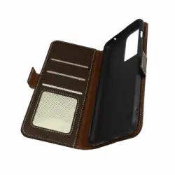 Funda De Cuero Oneplus Nord 2t 5g Cartera Y Portavideos Marrón