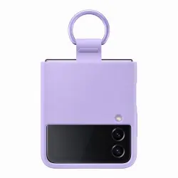 Funda de silicona con anillo Samsung Lavanda para Galaxy Z Flip4