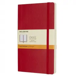 Moleskine Classic Cuaderno Grande 192 Páginas Rayadas Tapa Blanda Rojo