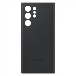 Samsung Silicone Cover Funda de Silicona Negra para Galaxy S22 Ultra