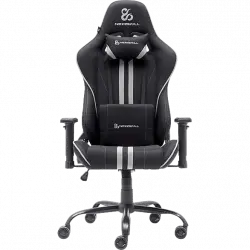 Silla gaming - Newskill Kitsune V2, Cojines cervical y lumbar, Reclinable 180º, Hasta 136 kg, Gris