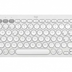 Teclado inalámbrico - Logitech K380S, Bluetooth-USB, Multidispositivo, Multisistema, Teclas programables, de accesos directos, Blanco