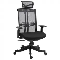 Vinsetto Silla de Oficina Ergonómica con Reposacabezas Negra