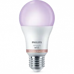 Bombilla inteligente - Philips Smart LED, 8,5 W (Eq. 60 W) A60 E27, Luz Blanca y de Colores, Wi-Fi, Con tecnología SpaceSense