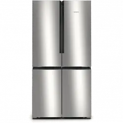 Frigorífico americano - Siemens KF96NVPEA, No Frost, 183 cm, 605 l, Cajón HyperFresh, SuperRefrigeración, Iluminación LED, Inox