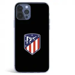 Funda Licencia Oficial Atlético de Madrid Escudo Fondo Negro para iPhone 12 Pro Max