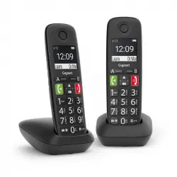 Gigaset E290 Duo Pack de Teléfonos Inalámbricos DECT Negros