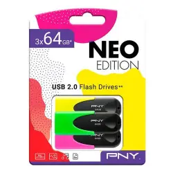 Memoria USB (Pack 3) PNY Edition 64GB