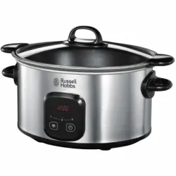 Russell Hobbs - Olla De Cocción Lenta De Color Plata Con Sellado De 6 Litros Acero Inox