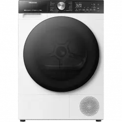 Secadora bomba de calor - Hisense DH5S102BW, 9 kg, 4 programas, Integrable, WiFi, Función Anti Arrugas, Blanco