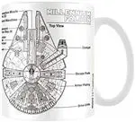 Taza Star Wars Plano del Halcón Milenario