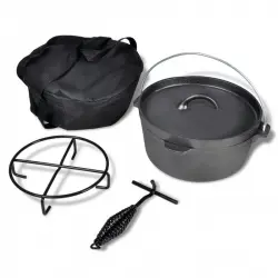 VidaXL Olla Holandesa con Tapa 4.2L + Accesorios