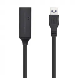 Aisens Cable Alargador USB 3.0 Tipo A Macho/Hembra con Amplificador 15m Negro