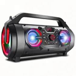 Altavoz Bazooka Portátil Bluetooth Boombox Iluminación