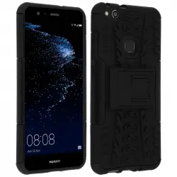 Avizar Funda Antigolpes con Soporte Negra para Huawei P10 Lite