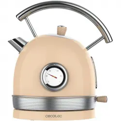 Cecotec Thermosense 420 Vintage Hervidor de Agua Retro 1.8L 2200W Beige