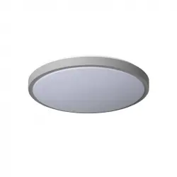 Efectoled Plafón Led 24w Circular De Metal Cct Seleccionable Bari Gris