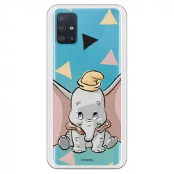 Funda Oficial de Disney Dumbo Silueta Transparente para Samsung Galaxy A51