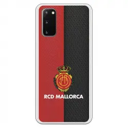 Funda para Samsung Galaxy S20 del RCD Mallorca Diagonales Transparente Licencia Oficial