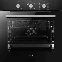 Horno - Fagor 8H-115BN, Multifunción, Limpieza por vapor, 77 l, 59.5 cm, Puerta fría, Guías telescópicas, Negro