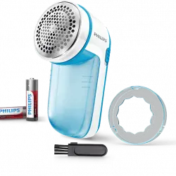 Quitapelusas - Philips GC026/00, Rejilla con 3 tamaños diferentes, 8800 Rotaciones por minuto, Azul y blanco