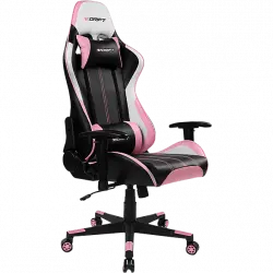 Silla gaming - Drift DR175, 2D (regulable en altura y anchura), Poliuretano, 150kg, Giratorio, Negro Rosa